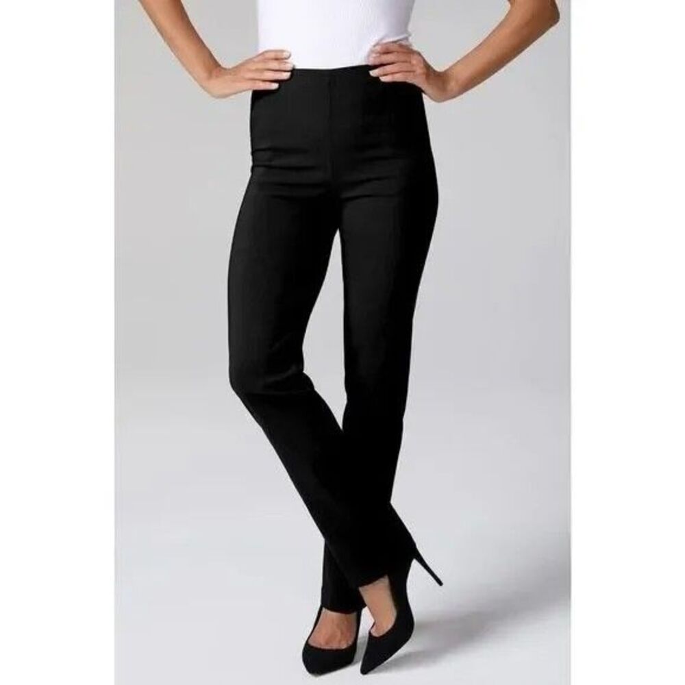 Franne Golde Classic Black Magic Pants 28" Inseam Size 18 NEW - Picture 2 of 9